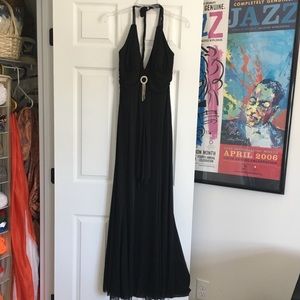 Black floor length dress